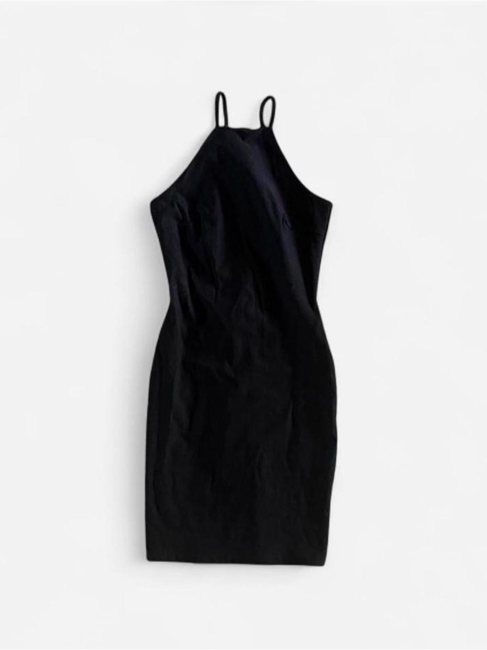 Black Halter Mini Bodycon Dress